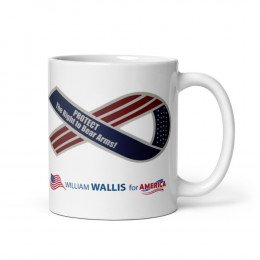 9i)Protect The Right To Bear Arms -  White glossy mug